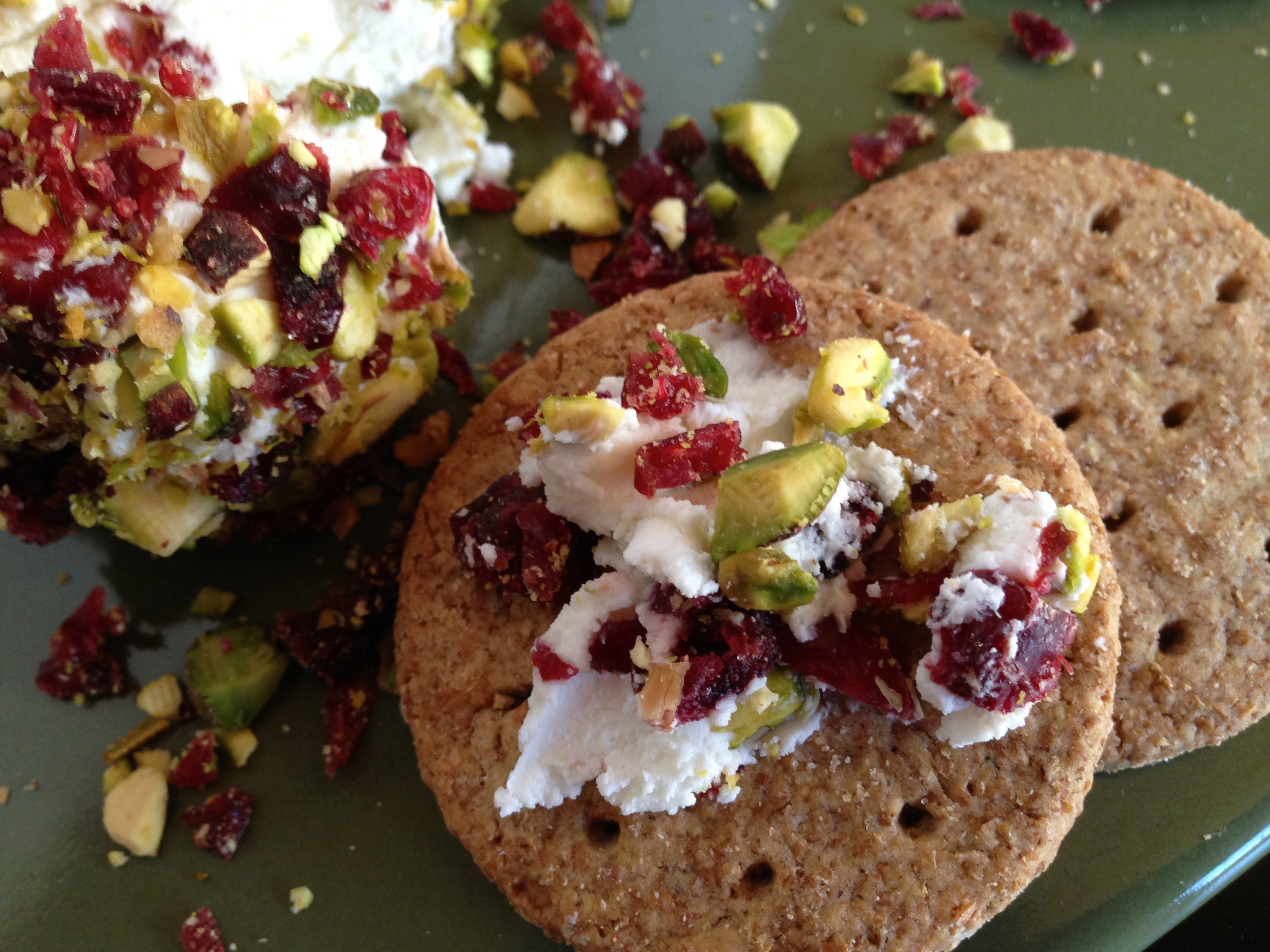 Cranberry Pistachio Crusted Goat Cheese | The Common Plate